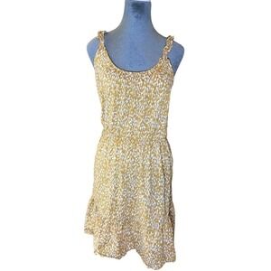 Banana Republic Mustard and Cream Midi Dress